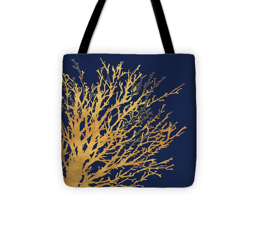 Gold Medley On Navy Tote Bag - Casual Bags