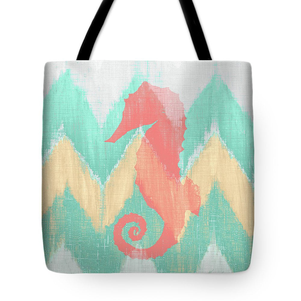 Sea Creature On Chevron II Tote Bag - Casual Bags