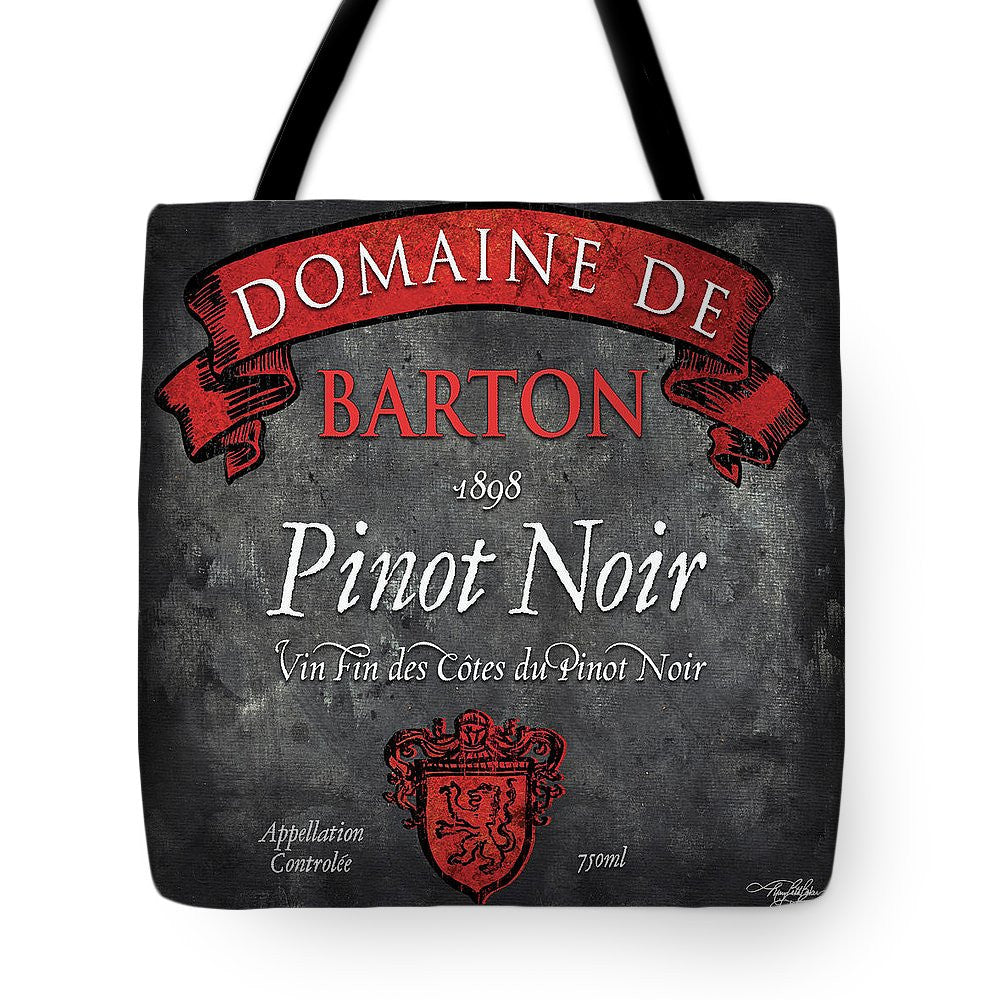 Still Life Wine Label Square Viii Tote Bag - Casual Bags