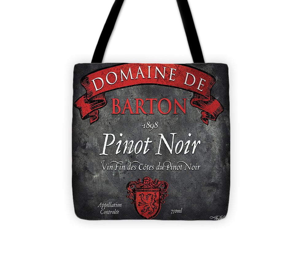 Still Life Wine Label Square Viii Tote Bag - Casual Bags