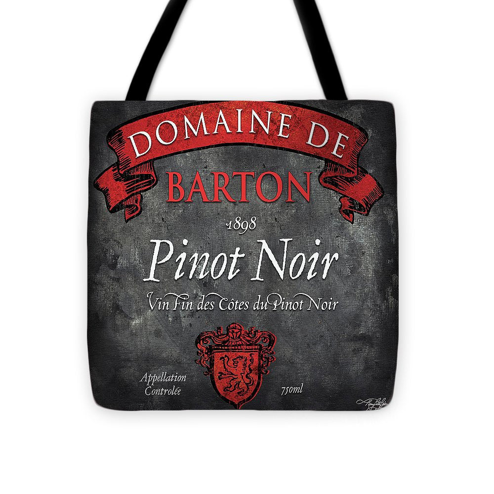 Still Life Wine Label Square Viii Tote Bag - Casual Bags