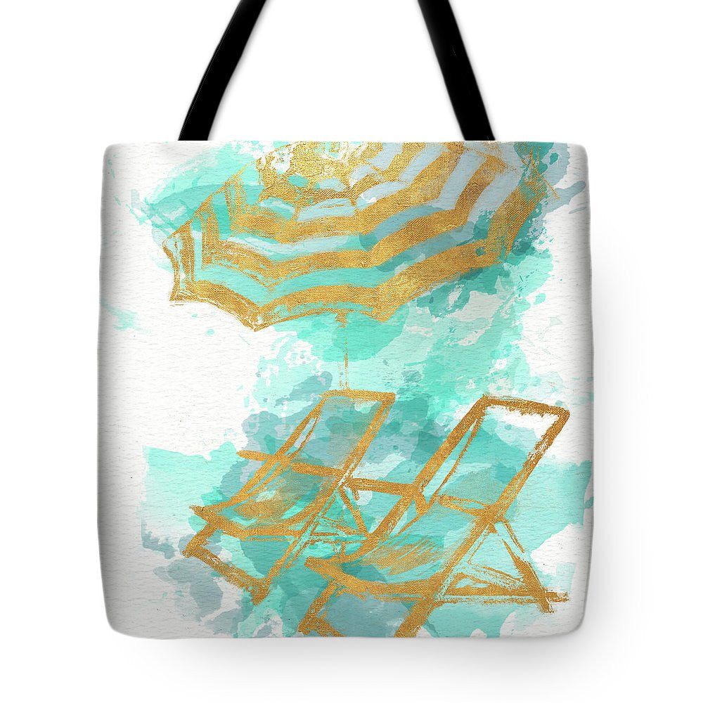 Gold Shore Poster Tote Bag - Casual Bags