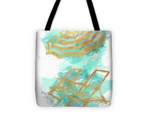 Gold Shore Poster Tote Bag - Casual Bags