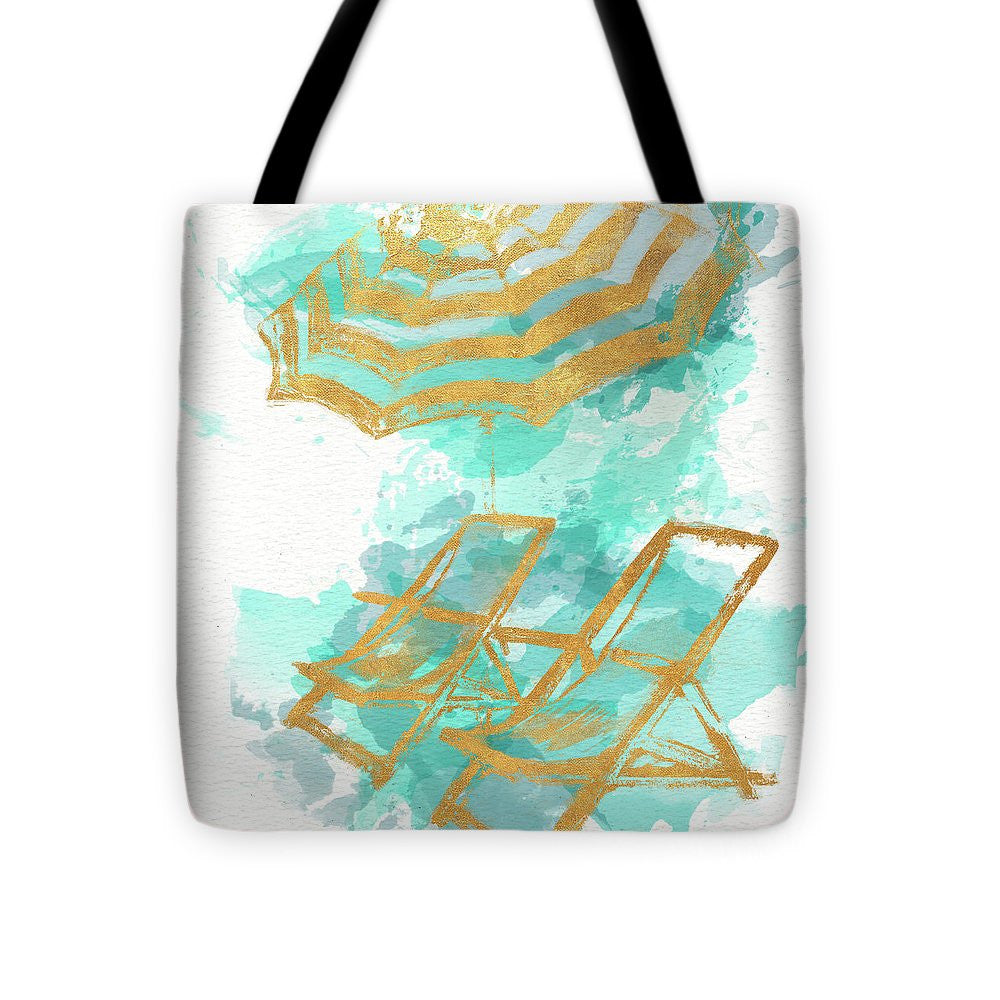 Gold Shore Poster Tote Bag - Casual Bags