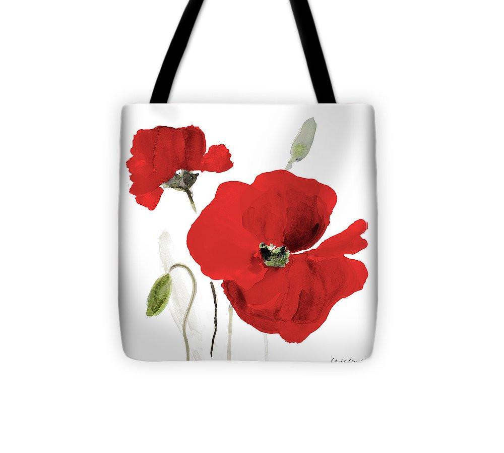 All Red Poppies I Tote Bag - Casual Bags