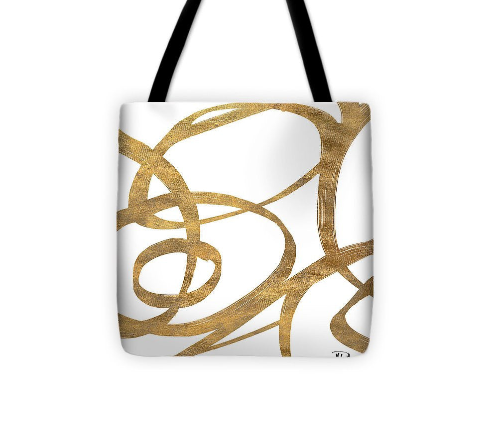 Golden Swirls Square I Tote Bag - Casual Bags