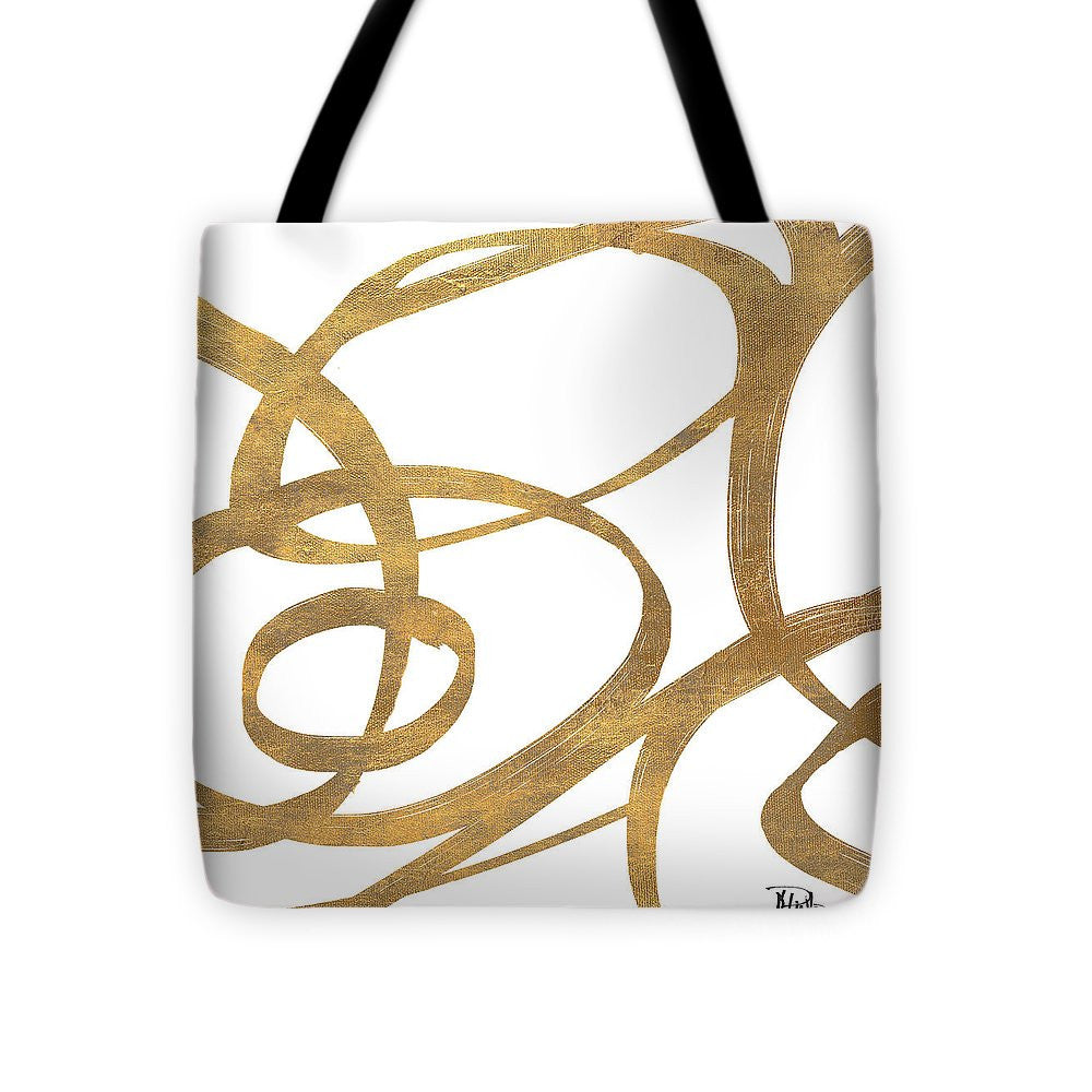 Golden Swirls Square I Tote Bag - Casual Bags