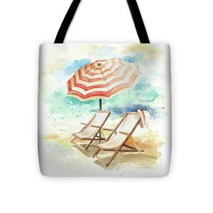 Umbrella On The Beach I Tote Bag - Casual Bags