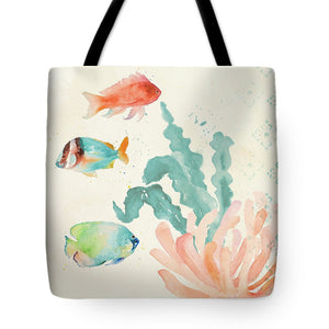 Tropical Teal Coral Medley I Tote Bag - Casual Bags