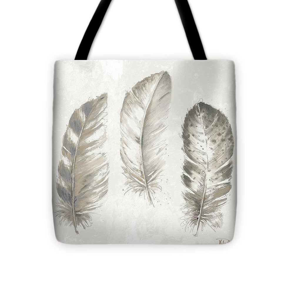 Three Modern Feathers I Tote Bag - Casual Bags