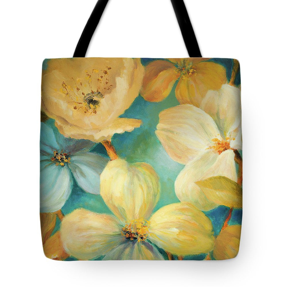 South Sea Lights Floral Square Tote Bag - Casual Bags