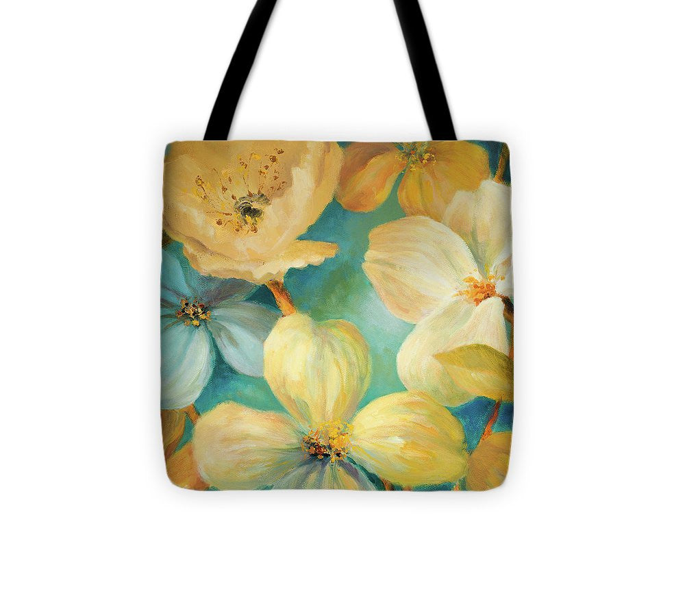 South Sea Lights Floral Square Tote Bag - Casual Bags