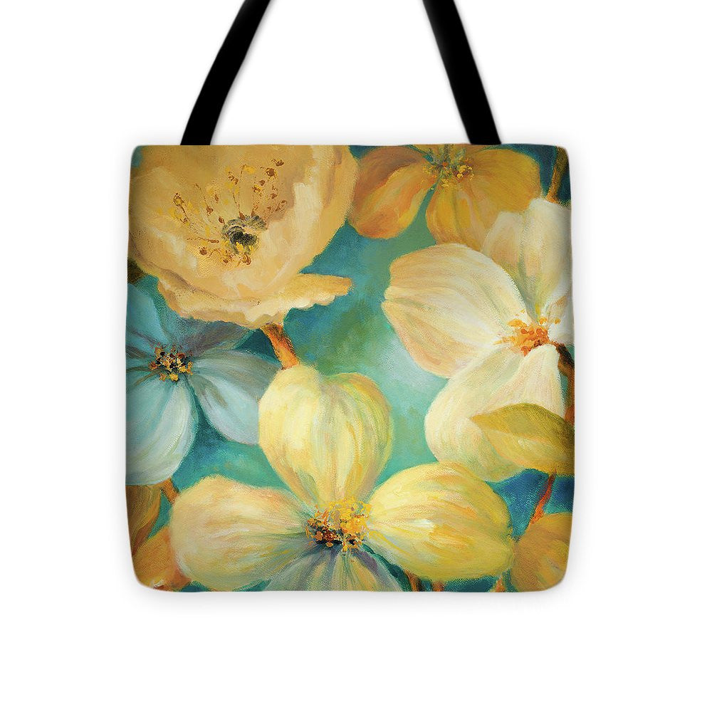 South Sea Lights Floral Square Tote Bag - Casual Bags