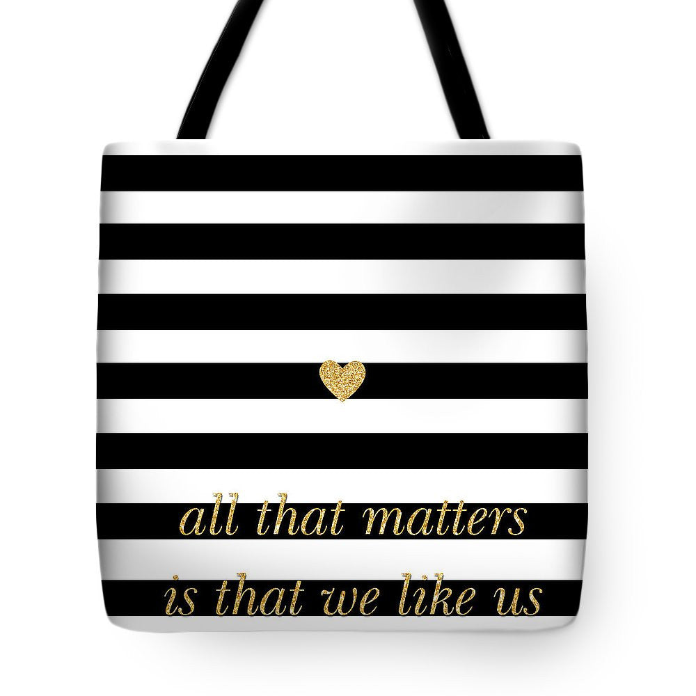 Valentine's Stripe II Tote Bag - Casual Bags